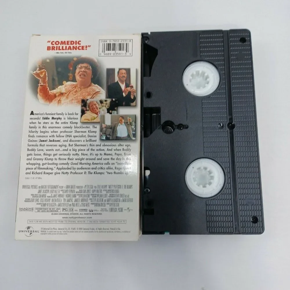 Nutty Professor II 2 The Klumps VHS VCR Video Tape Movie Eddie Murphy